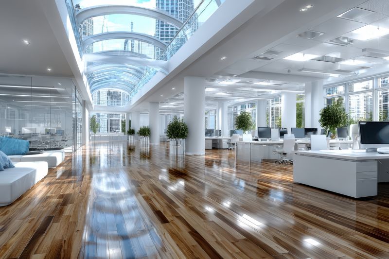 Luxury Hardwood Flooring in Office